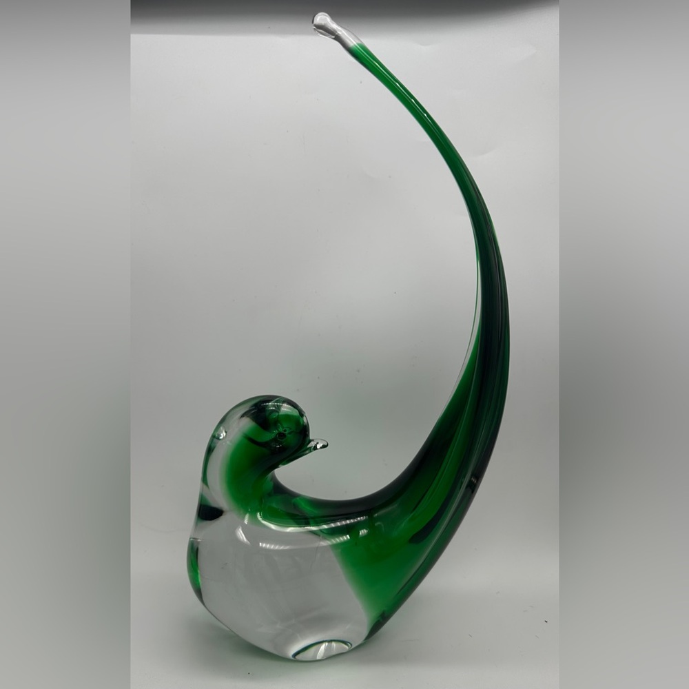 Vintage Murano OGGETTI Dove 13-1/2” Art Glass Hand Blown BIRD FIGURINE *as-is*